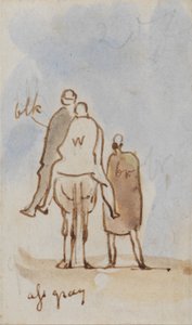 Figürlerin ve bir devenin incelenmesi by Edward Lear